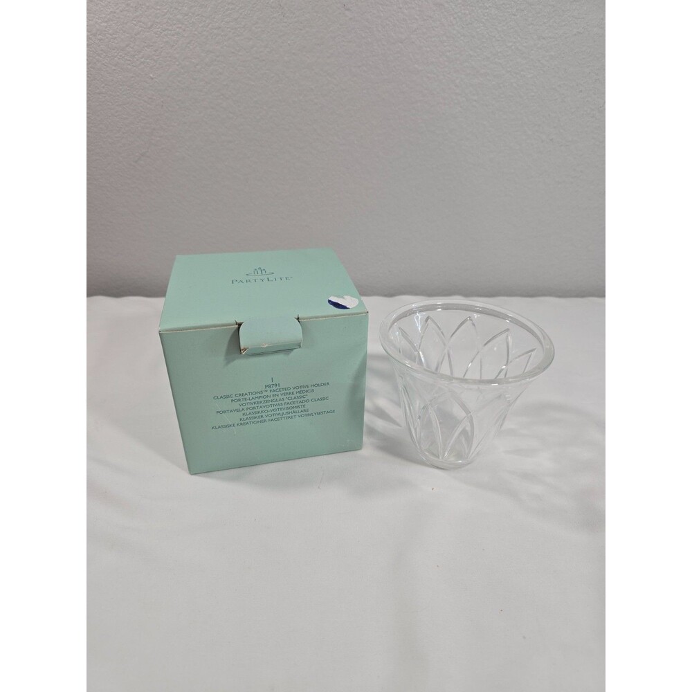 PartyLite Classic Creations Faceted Votive Holder New In Box - P8791 - RETIRED